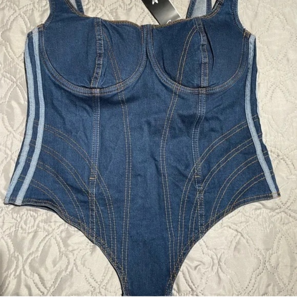Ivy Park Denim Onesie Bodysuit - Picture 1 of 2